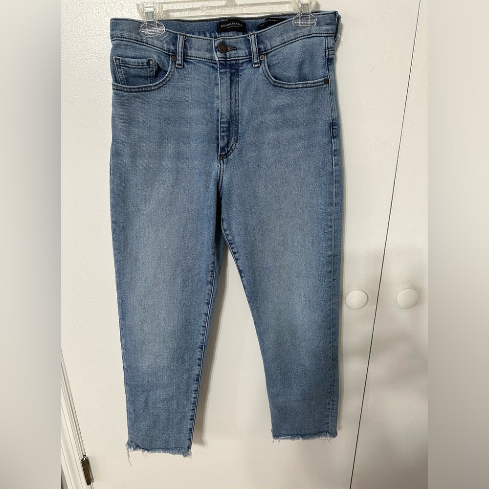 Banana republic high rise straight jeans